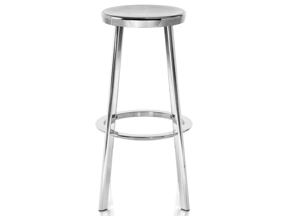 Deja-vu Polished Aluminum Bar Stool