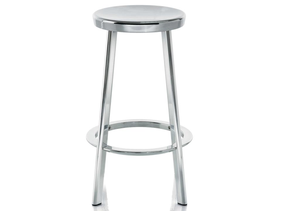 Deja-vu Polished Aluminum Counter Stool