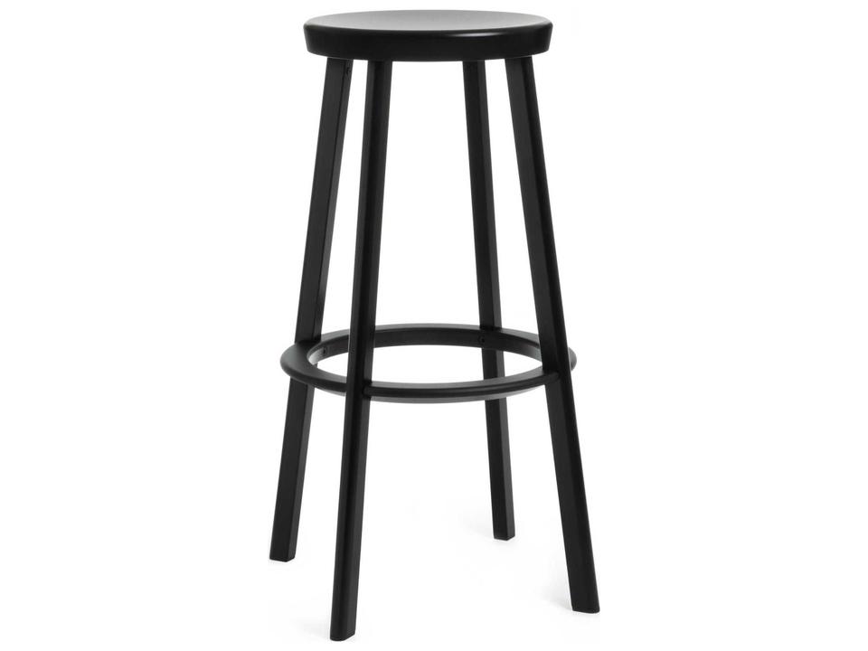 Deja-vu Bar Stool with Painted Black Aluminum