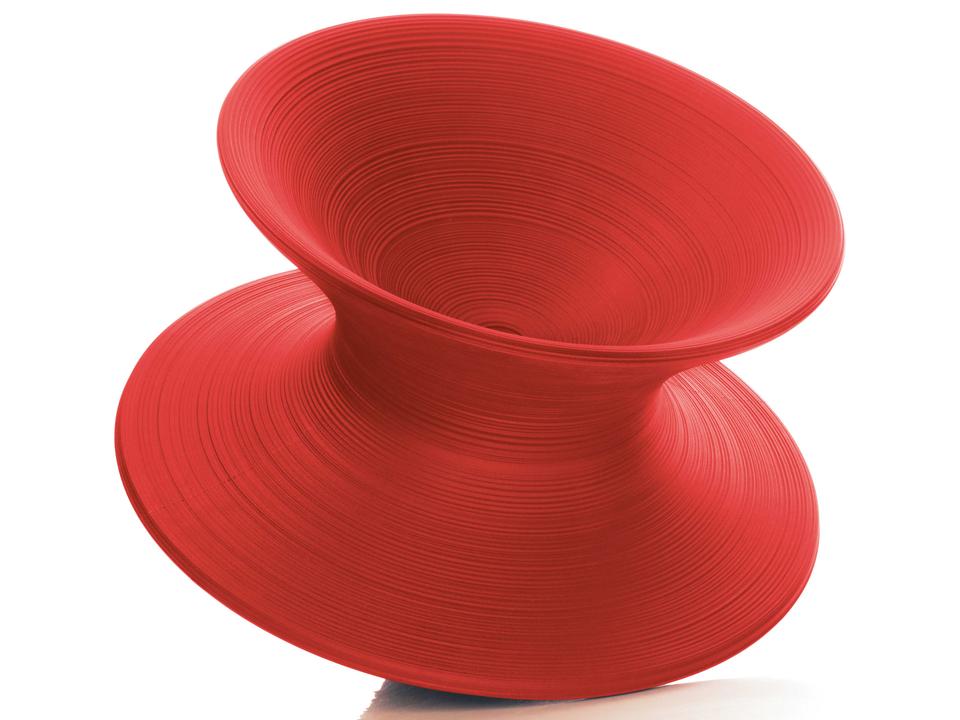 Magis Spun Rotating Lounge Chair in Red