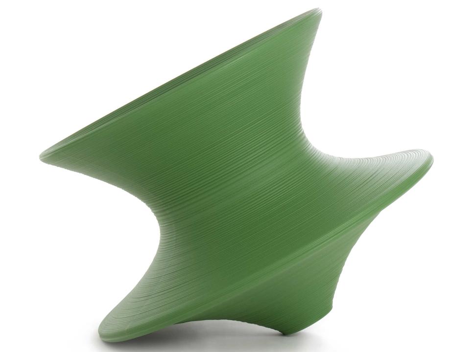 Magis Spun Rotating Polyethylene Lounge Chair in Green