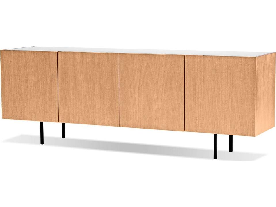 Calvin 79 Inch White Oak Sideboard with White Marble Top