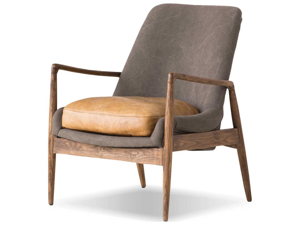 Reynolds Brown Fabric Accent Chair