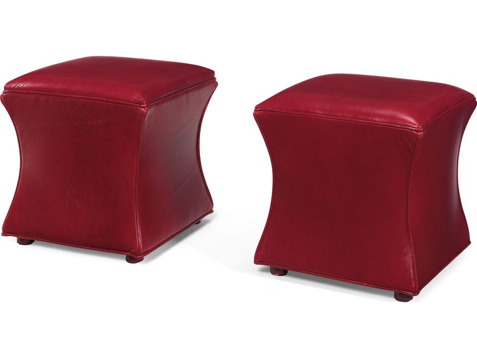 McKInley Leather Hourglass Ottoman
