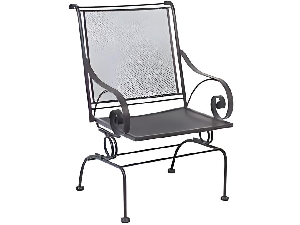 Monticello Wrought Iron Spring Outdoor Dining Arm Chair