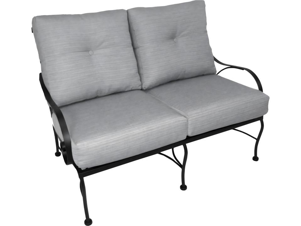 Monticello Deep Seating Wrought Iron Loveseat