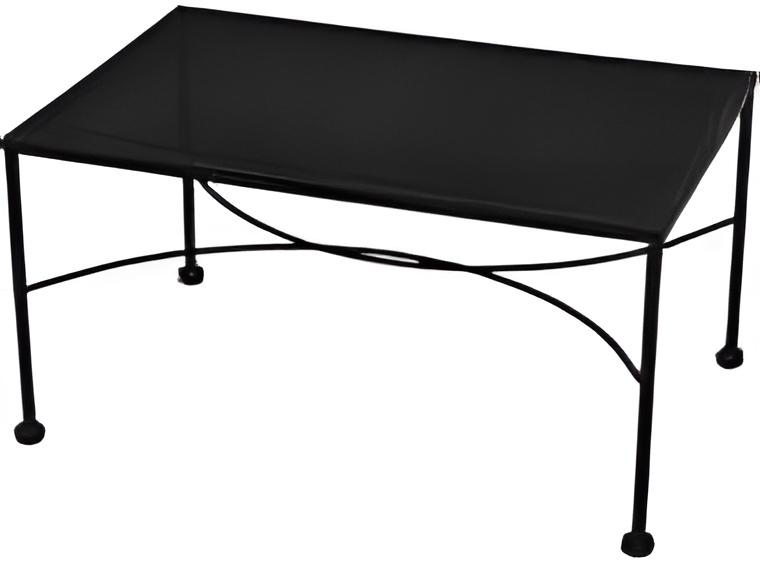 Accessory Tables Rectangular Coffee Table Wrought Iron Charcoal