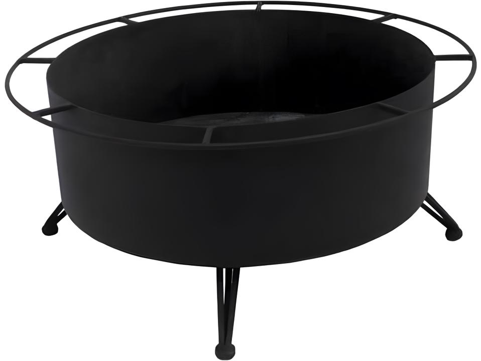 Round Large Wrought Iron Wood Burning Fire Pit