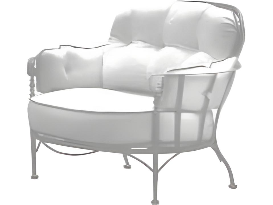 Athens Outdoor Wrought Iron Cuddle Accent Chair