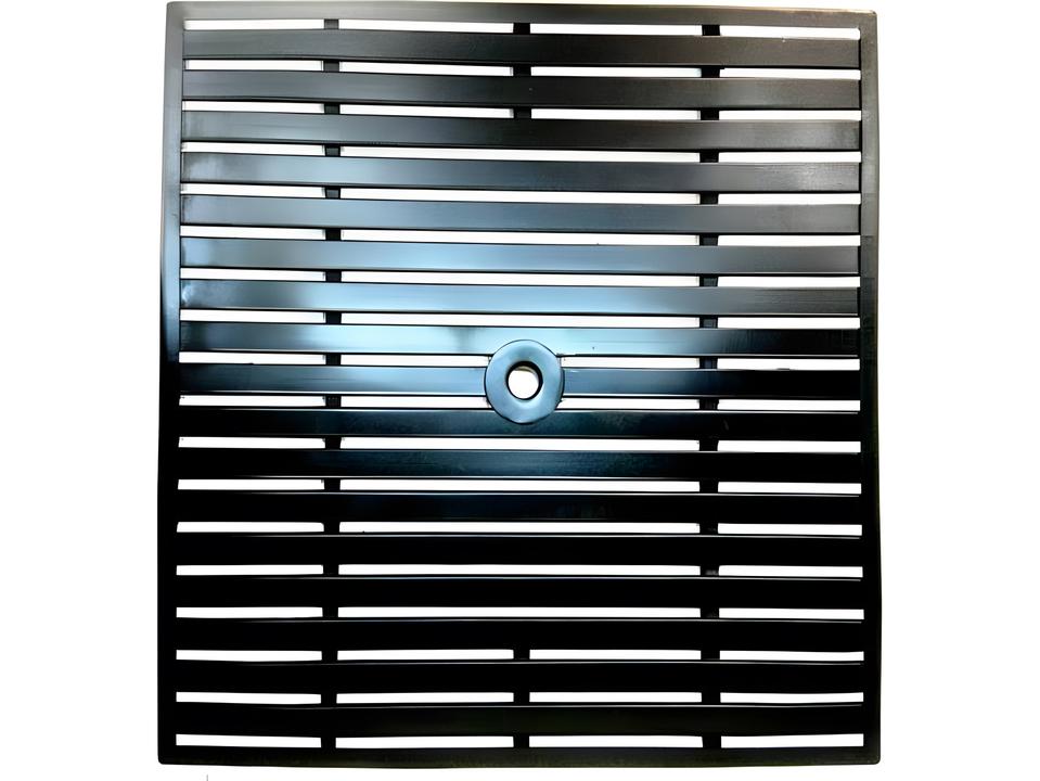 Slat Wrought Iron 36-Inch Square Table Top with Umbrella Hole