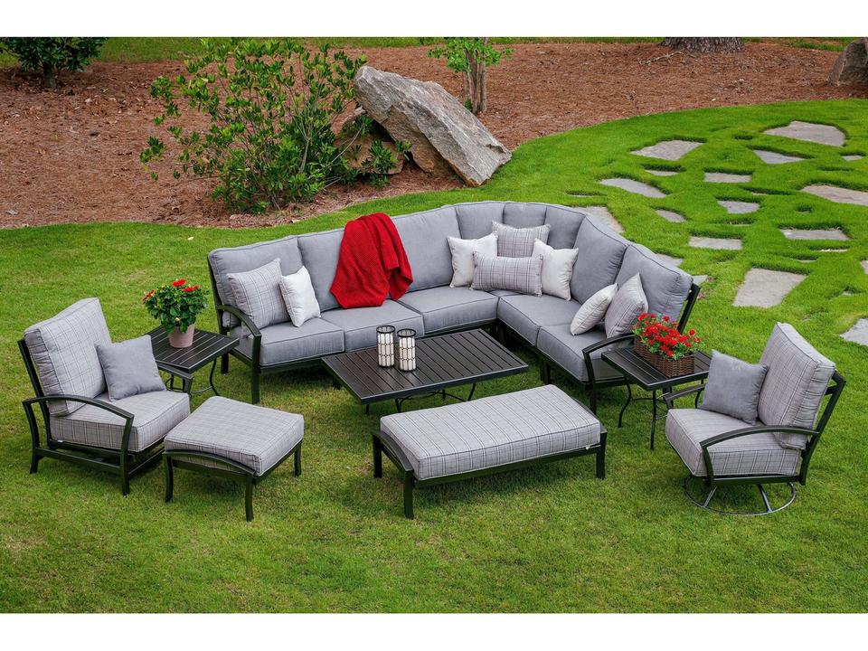 Maddux  Wrought Iron Sectional Lounge Set