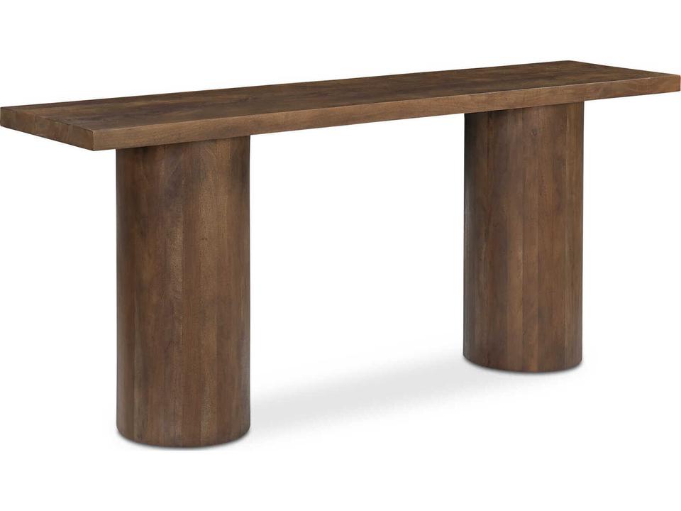 Hadley Rectangular Console Table in Warm Brown Reclaimed Neem Wood