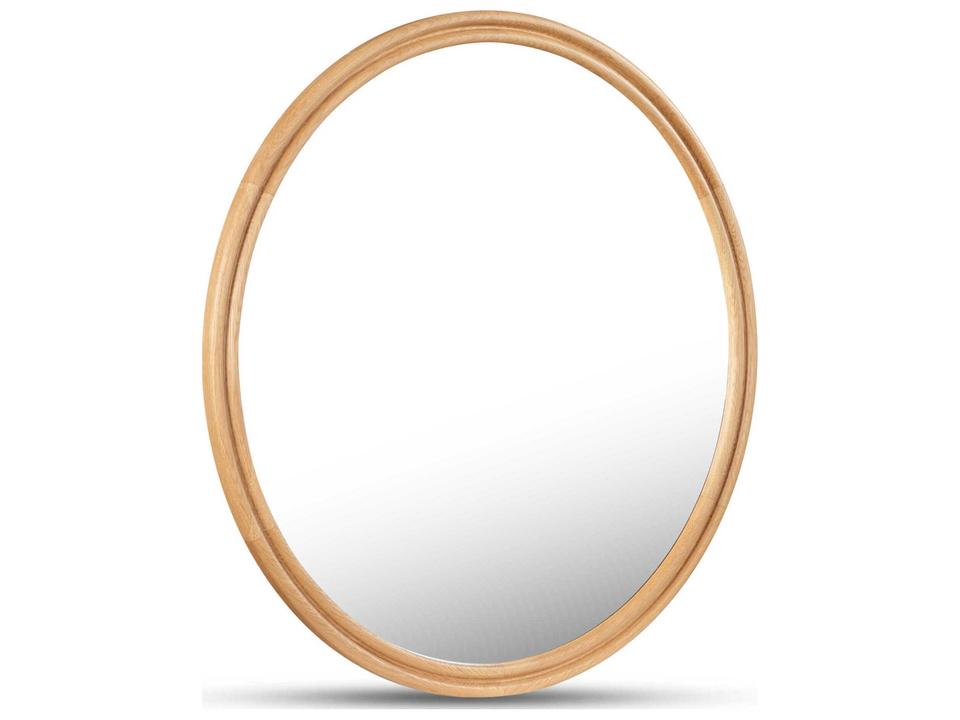 Alcott Natural Oak Round Wall Mirror
