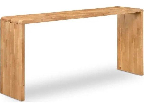 Carrie Natural Rectangular Wood Bar Table