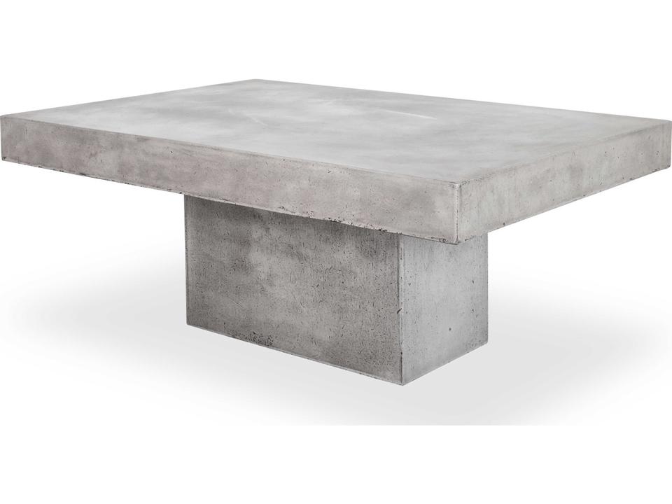 Maxima Rectangular Fiber Concrete Coffee Table in Dark Grey