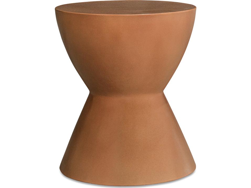 Hourglass Terracotta Orange Accent Stool