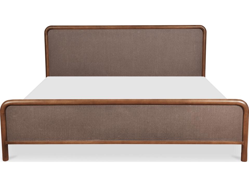 Rye King Bed Warm Brown Mango Wood and Tatami Mat