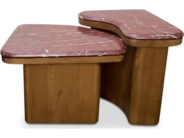 Abi Marble Red Coffee Table