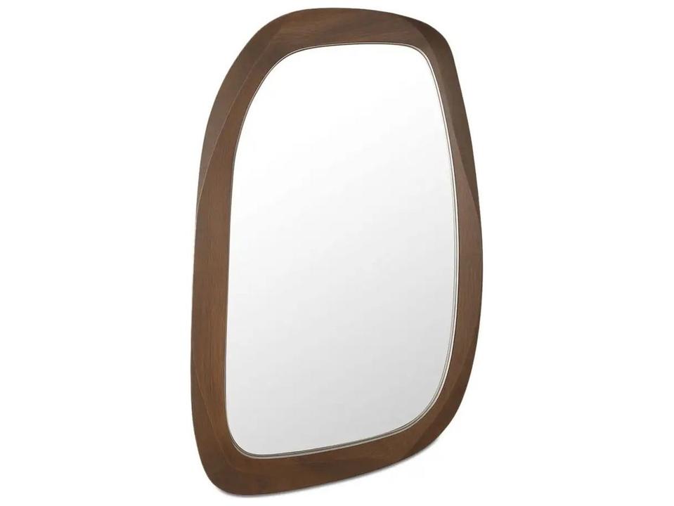 Levi Brown Wall Mirror Oval