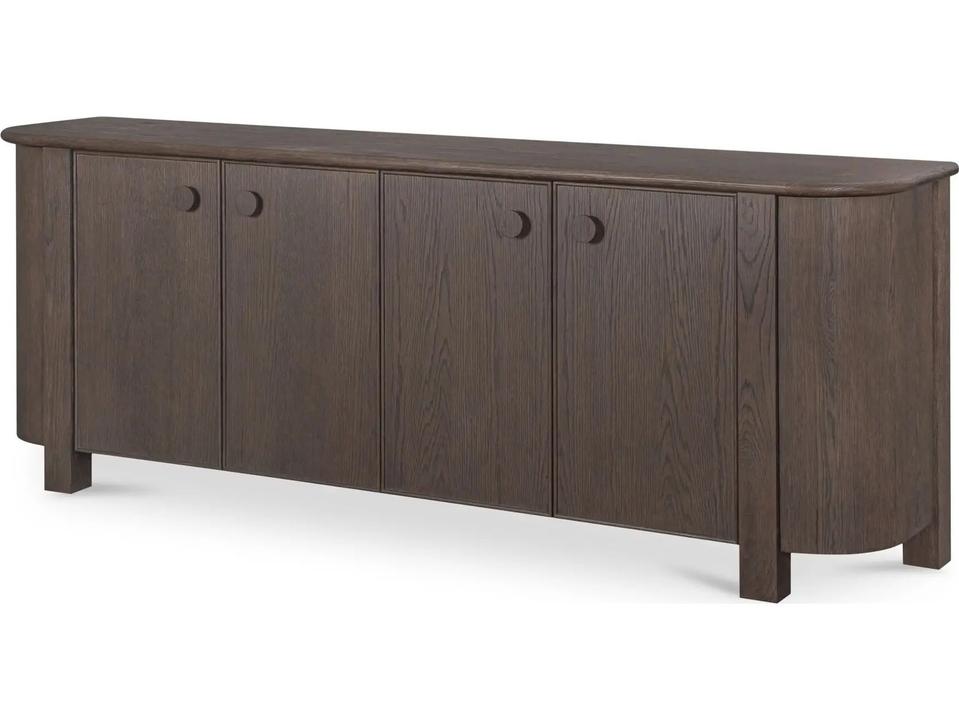 Loren 90" Oak Wood Brown Sideboard
