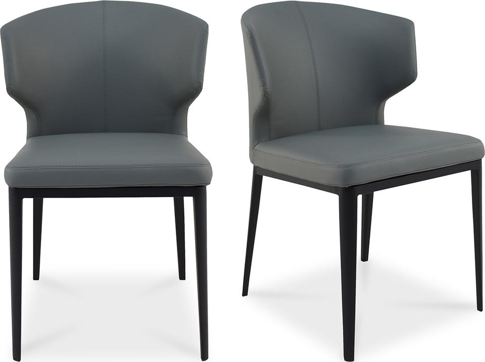 Delaney Grey Upholstered Dining Side Chair Set of Two