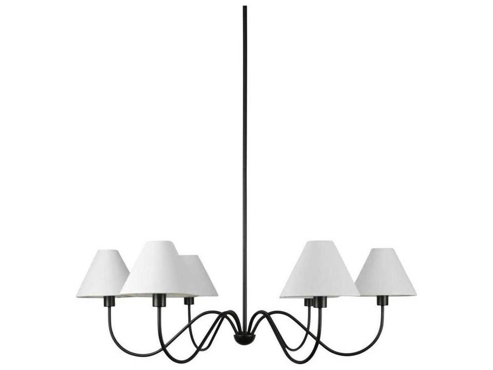 Whitney 6-Llight Black Chandelier