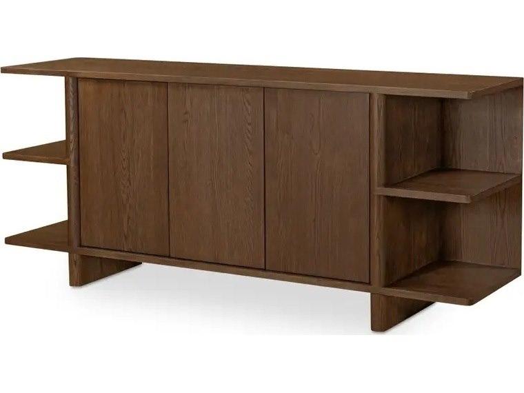 Casey 76" Oak Wood Brown Sideboard