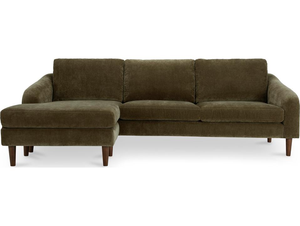 Quinn 2-Piece Recycled Polyester Sectional Sofa Cedar Green