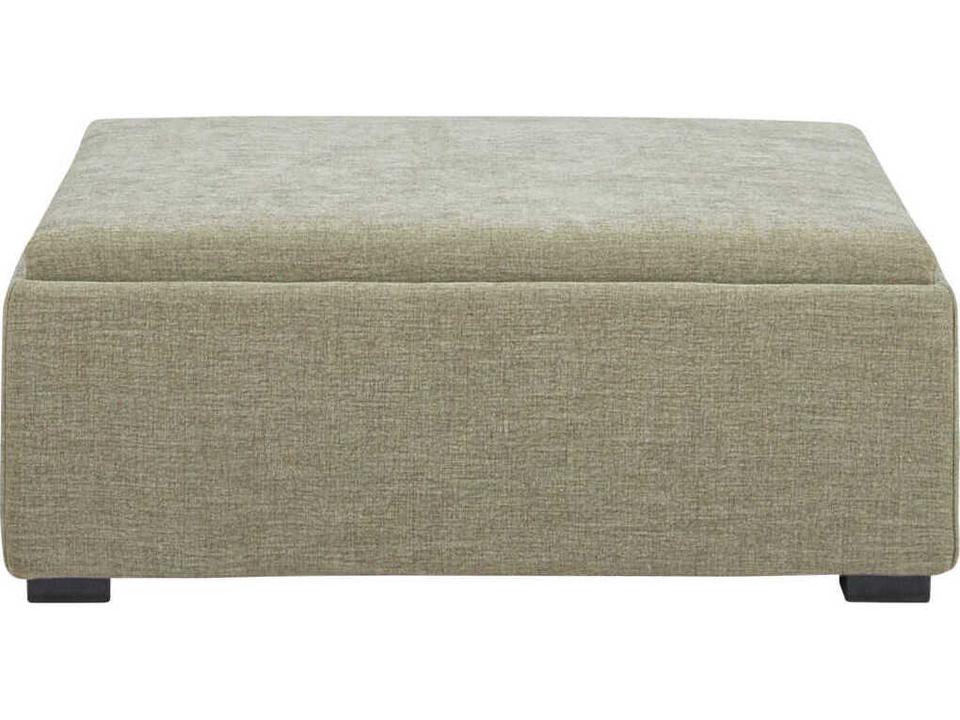 Montana Washed Green Storage Ottoman with Melamine Tray Top