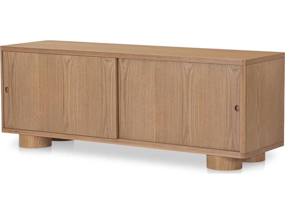 Hobbs 60" Oak Wood Natural Media Console