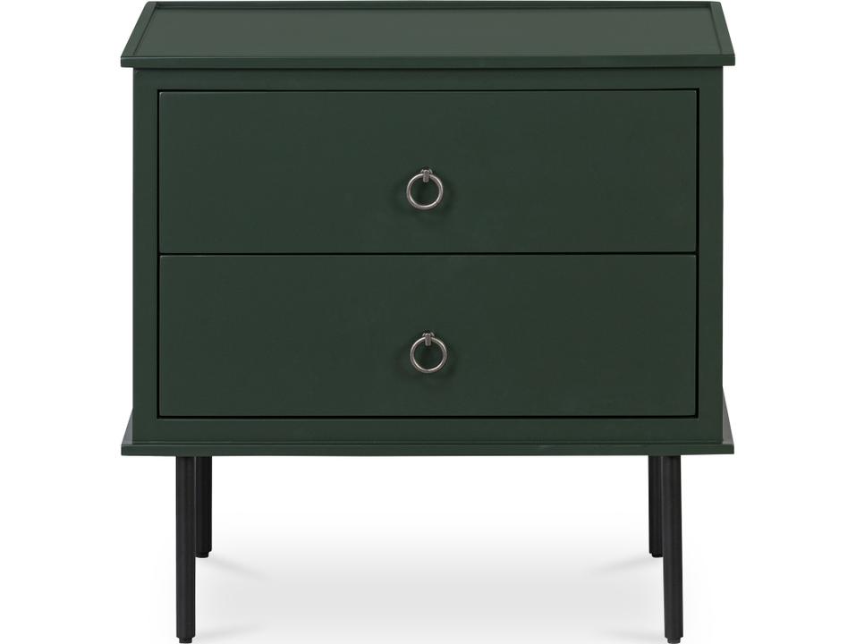 Reagan Nightstand in Deep Green with Knock Style Handles