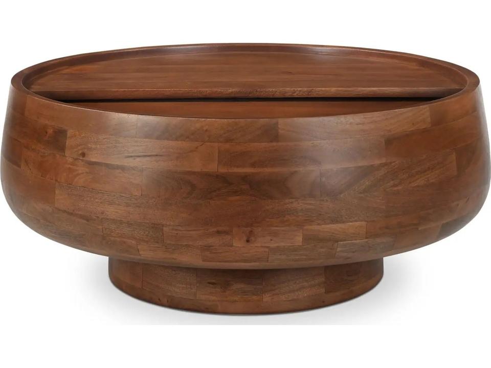Wade Round Wood Natural Coffee Table