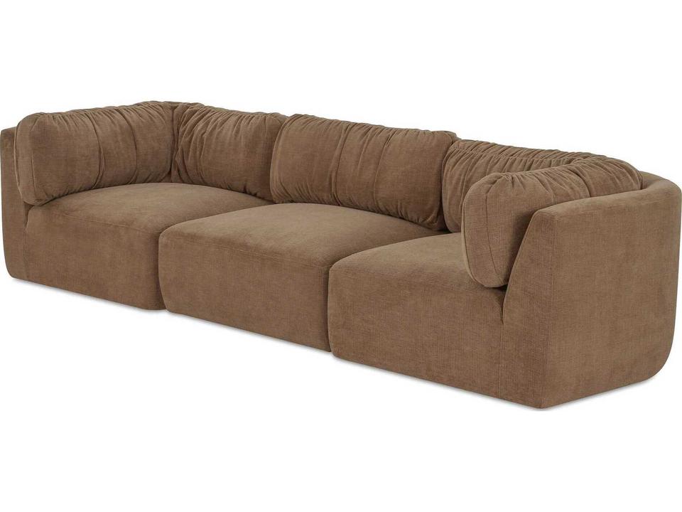 Matina 3-Seat Modular Sofa in Taupe Chenille Fabric