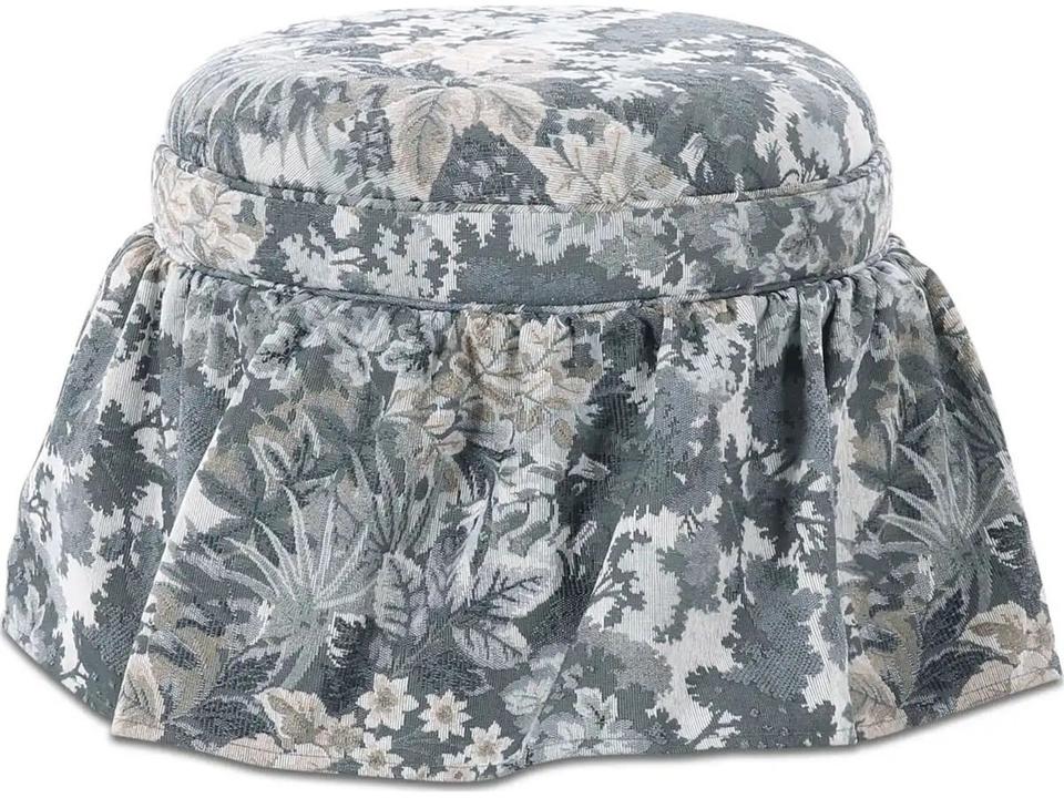 Heidi Blue Green Upholstered Ottoman