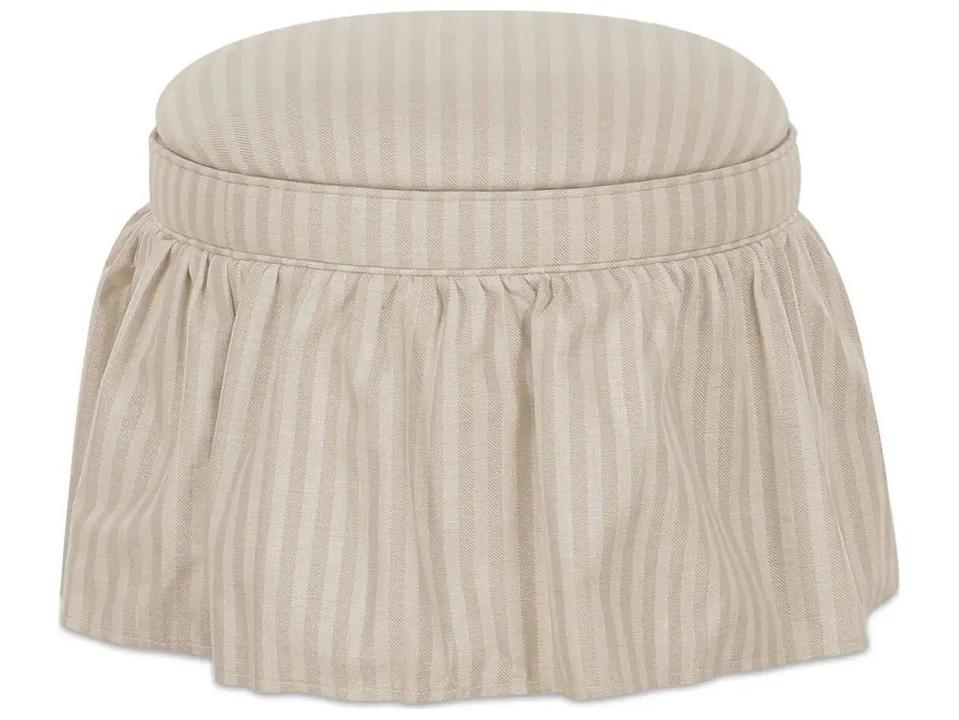 Heidi Beige Cream Upholstered Ottoman