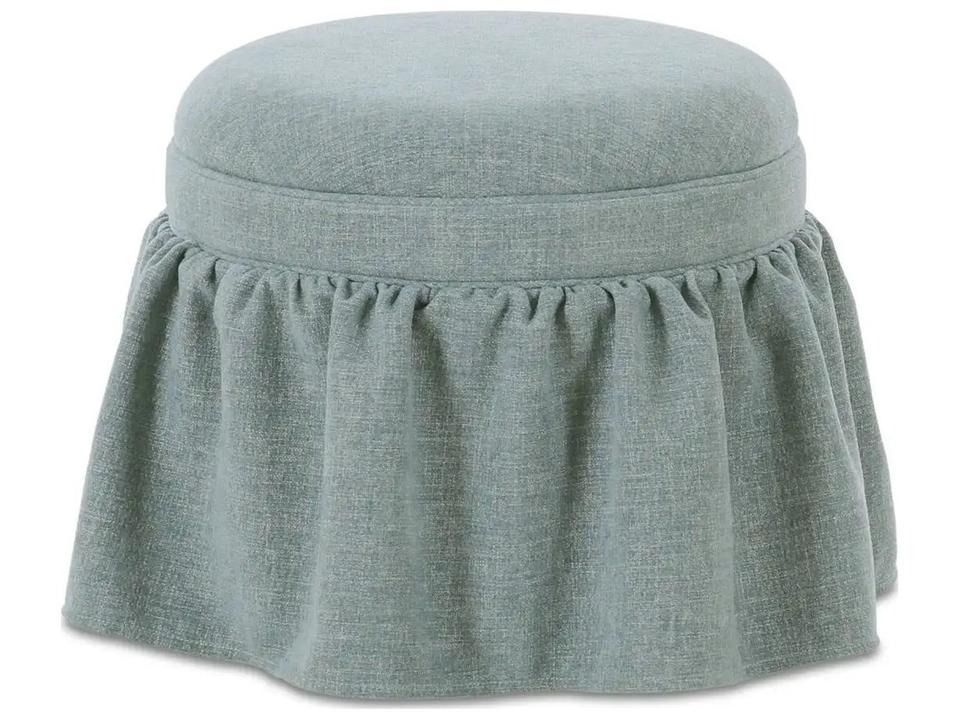 Heidi Blue Upholstered Ottoman