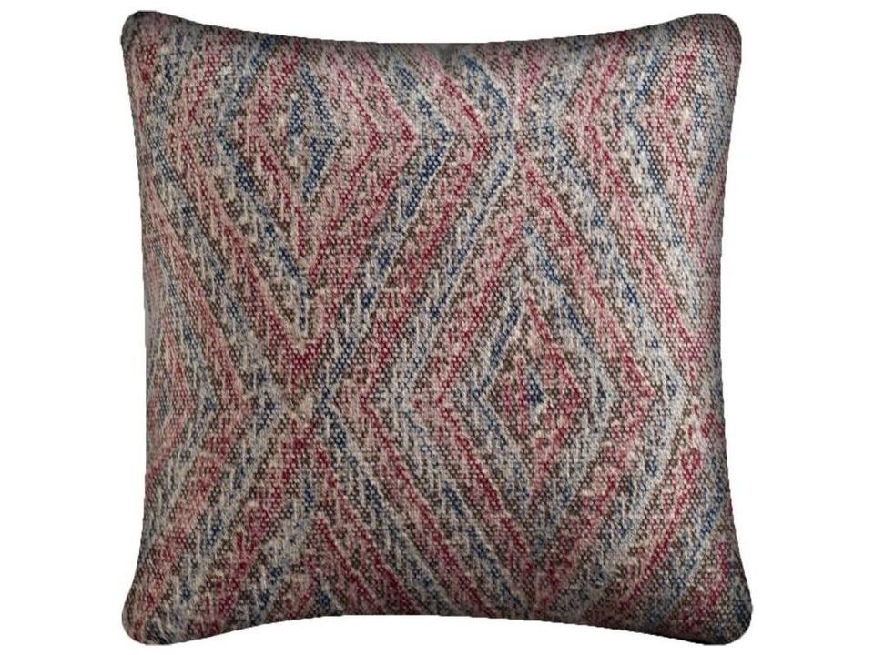 Nicand 18 x 18 Red/Blue Diamond Pattern Decorative Pillow Cover