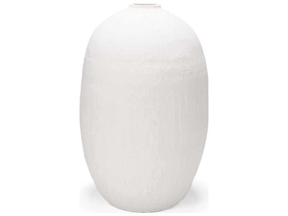 Karakum II Large White Textured Ceramic Vase