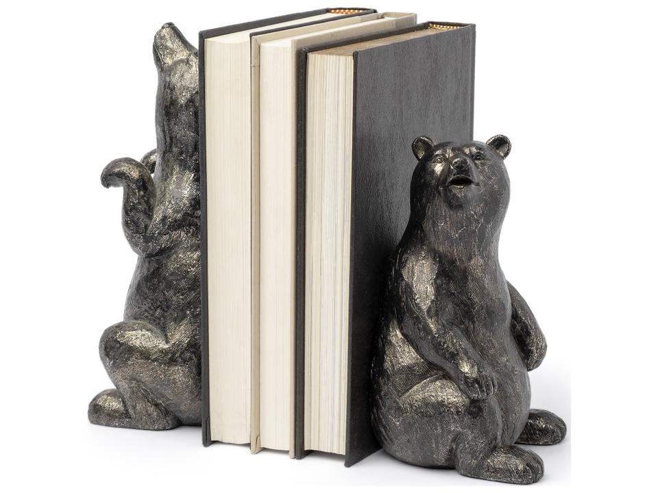 Sleuth (Set of 2) 9L x 8W Grizzly Bear Bookends