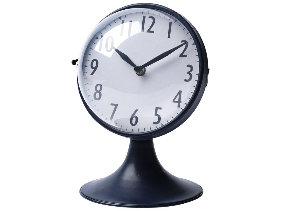 Weymouth Blue Metal Glass Dome Table Clock