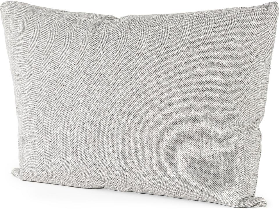 Valence Light Gray Arm Pillow Sectional Piece