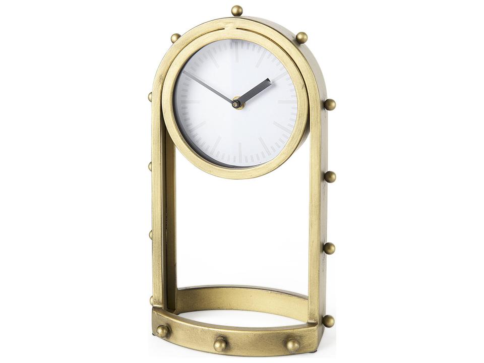 Marian Gold Studded Industrial Table Clock