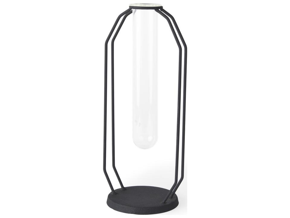 Aria 4.5L x 3.9W x 11.0H Metal and Glass Holder Object