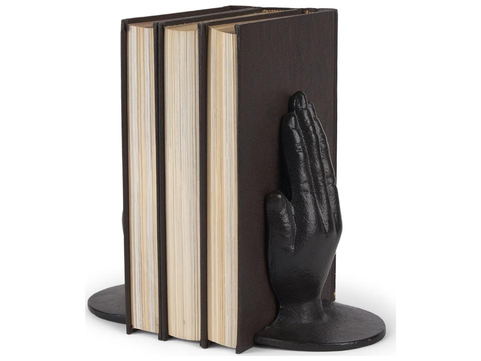 Praying Hands Bronze Cast Iron Book Ends