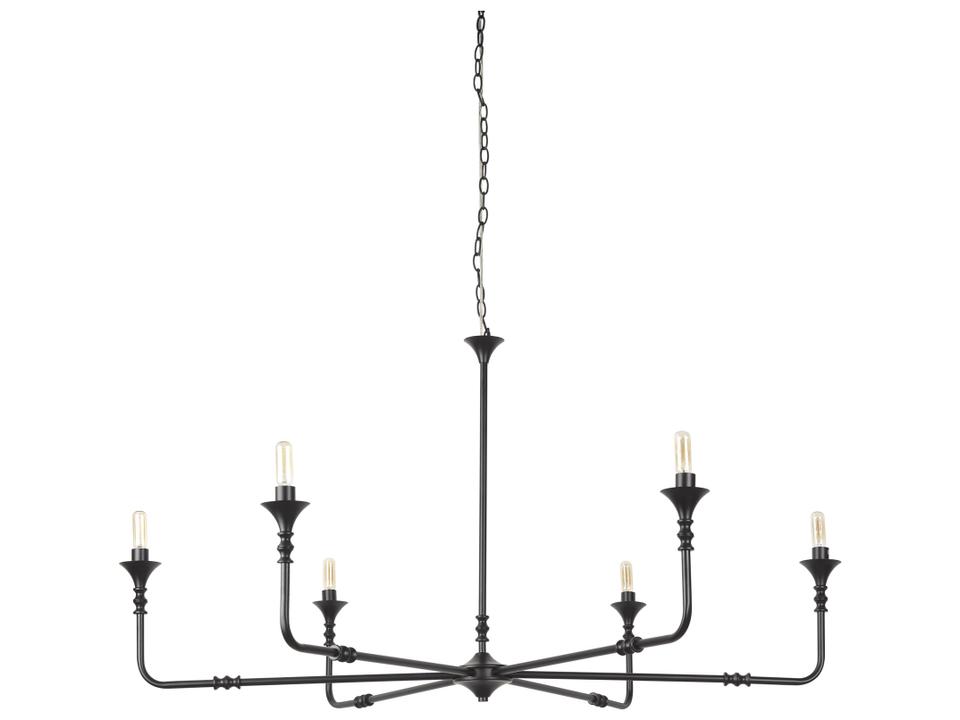 Gabriel Large Matte Black Chandelier