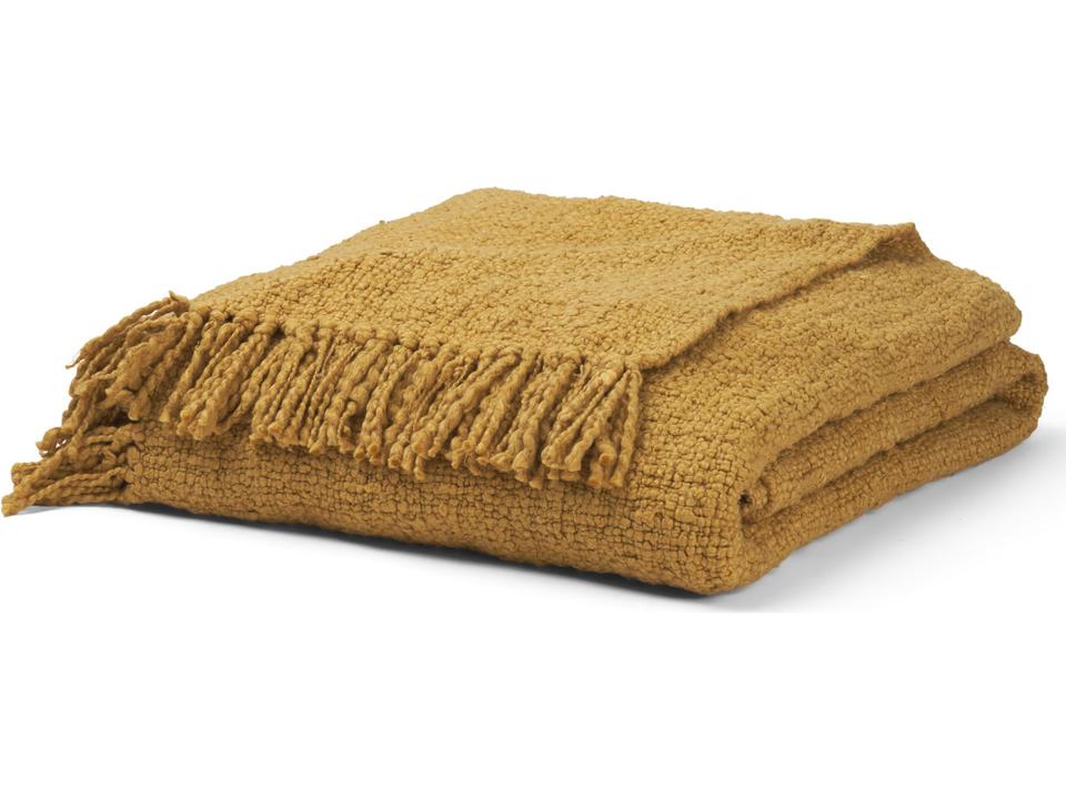 Kambal Mustard Woven Cotton Throw Blanket