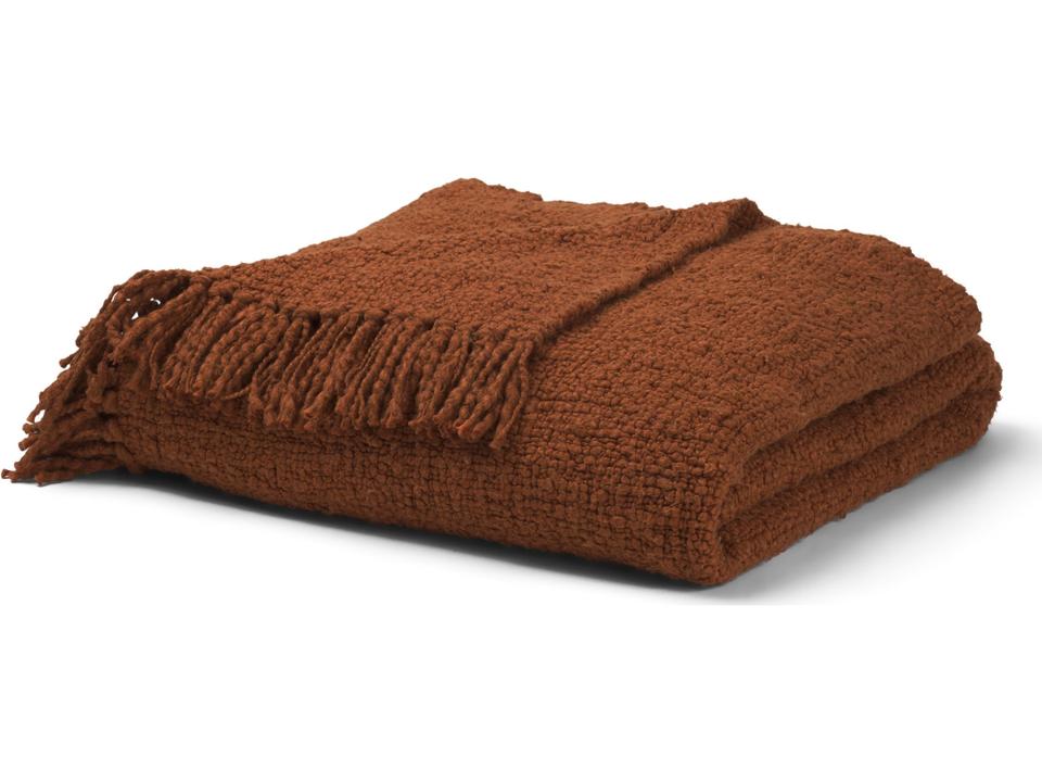 Kambal Copper Rust Woven Cotton Throw Blanket