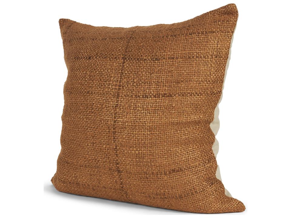 Lowen 22x22 Square Copper Rust Woven Decorative Pillow