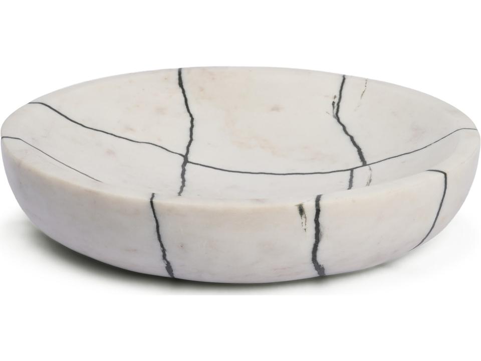 Sintess Round White Marble Decorative Bowl