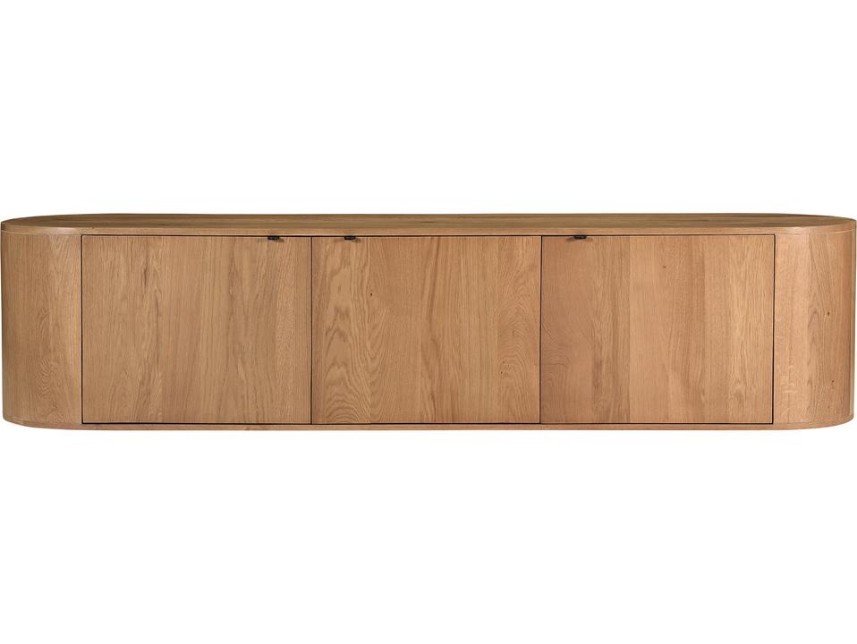 Theo 80-Inch Oak Wood Natural Media Console